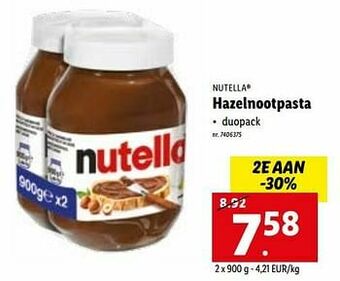 Lidl Hazelnootpasta aanbieding