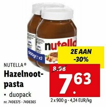 Lidl Hazelnootpasta aanbieding