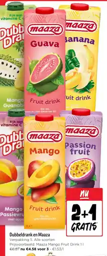Jumbo Dubbeldrank en Maaza aanbieding