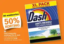 Albert Heijn Dash waspoeder wasdraad fris XL pack aanbieding