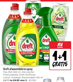 Jumbo Dreft afwasmiddel en spray aanbieding