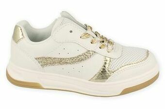 Berca Shoes Sprox Sneaker Laag Meisjedames Maat 28/39 Met Functionele Rits - Wit aanbieding
