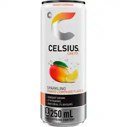 Albert Heijn Celsius Sparkling mango lemonade flavour aanbieding
