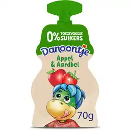 Albert Heijn Danoontje Knijpyoghurt appel en aardbei aanbieding