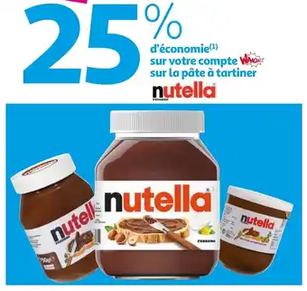 Auchan 25% D'Economie sur votre compte sur la pate a tartiner aanbieding