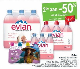 Intermarché Evian Natuurlijk mineraalwater aanbieding