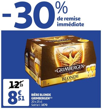 Auchan Biere Blonde Grimbergen aanbieding