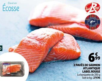 Auchan 2 Paves De Saumon Atlantique Label Rouge 250g aanbieding