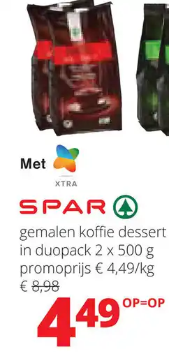 Spar Spar gemalen koffie dessert aanbieding