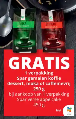 Spar Spar gemalen koffie dessert, moka of caffeïnevrij aanbieding