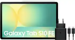 Coolblue Samsung Galaxy Tab S10 FE 10,9 inch 256GB Wifi Zilver + Oplaadpakket aanbieding