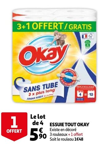 Auchan Essuie Tout Okay aanbieding
