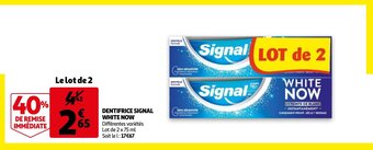 Dentifrice Signal White Now 2x75ml