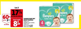 Auchan Changes Baby Dry Geant Pampers aanbieding