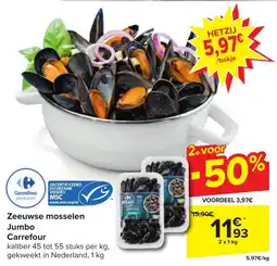 Carrefour Zeeuwse mosselen jumbo carrefour aanbieding