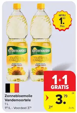 Carrefour Zonnebloemolie Vandemoortele aanbieding