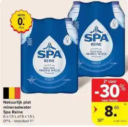 Carrefour Natuurlijk plat mineraalwater Spa Reine aanbieding