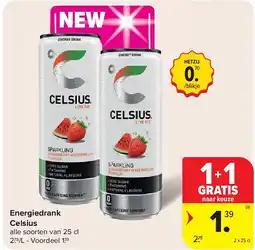 Carrefour Energiedrank Celsius aanbieding