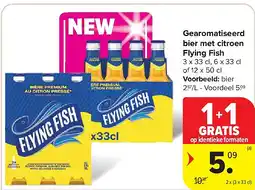 Carrefour Gearomatiseerd bier met citroen Flying Fish aanbieding