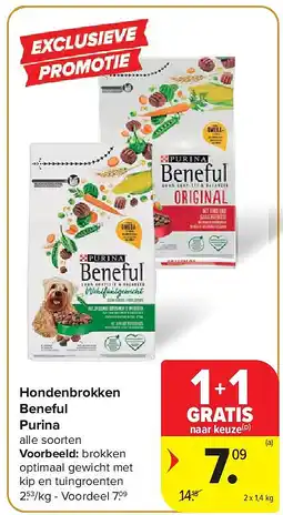 Carrefour Hondenbrokken Beneful Purina aanbieding