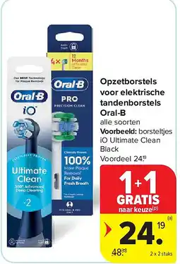 Carrefour Opzetborstels voor elektrische tandenborstels Oral-B aanbieding