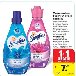 Carrefour Wasverzachter Fraîcheur infi nie Soupline aanbieding