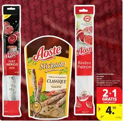 Carrefour Assortiment droge worsten Aoste aanbieding