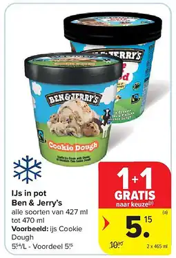 Carrefour IJs in pot Ben & Jerry’s aanbieding