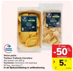 Carrefour Verse pasta Traiteur Trattoria Carrefour aanbieding