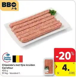 Carrefour Chipolata’s met fi jne kruiden Carrefour aanbieding