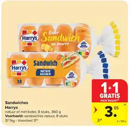 Carrefour Sandwiches Harrys aanbieding