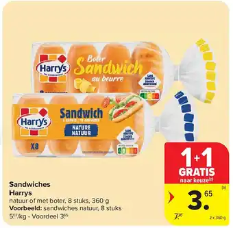 Carrefour Sandwiches Harrys aanbieding