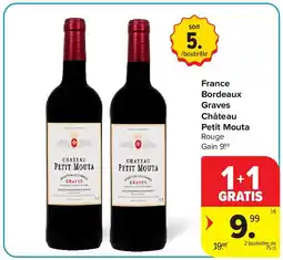 Carrefour France Bordeaux Graves Château Petit Mouta aanbieding