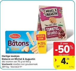 Carrefour Hartige koekjes Delacre en Michel & Augustin aanbieding