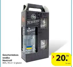 Carrefour Geschenkdoos wodka Nemiro aanbieding