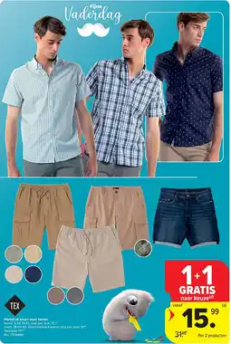 Carrefour Hemd of short voor heren aanbieding