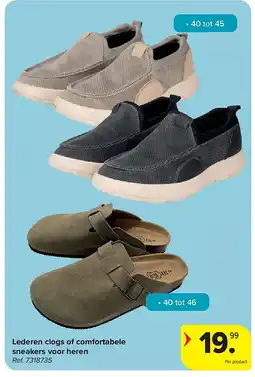 Carrefour Lederen clogs of comfortabele sneakers voor heren aanbieding