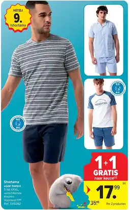 Carrefour Shortama voor heren aanbieding