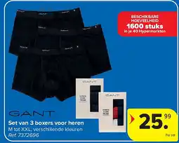 Carrefour Set van 3 boxers voor heren aanbieding