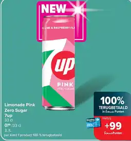 Carrefour Limonade Pink Zero Sugar 7up aanbieding