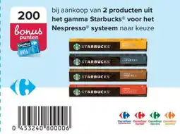 Carrefour Starbucks voor het Nespresso systeem aanbieding