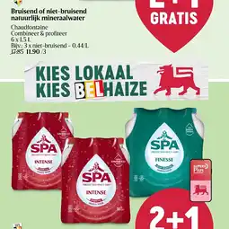 Delhaize Bruisend natuurlijk mineraalwater aanbieding