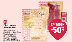 Delhaize Fijne vleeswaren, worst of paté aanbieding