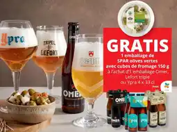 Spar Spar olives vertes avec cubes de fromage aanbieding