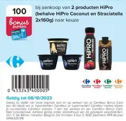 Carrefour HiPro (behalve HiPro Coconut en Straciatella) aanbieding