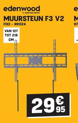 Electro Depot Edenwood MUURSTEUN F3 V2 FIXE aanbieding