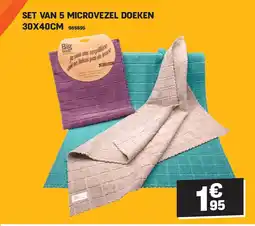 Electro Depot SET VAN 5 MICROVEZEL DOEKEN 30X40CM aanbieding