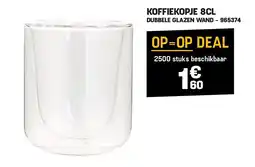 Electro Depot KOFFIEKOPJE 8CL DUBBELE GLAZEN WAND aanbieding