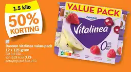 Albert Heijn Danone Vitalinea value-pack 12 x 125 gram aanbieding