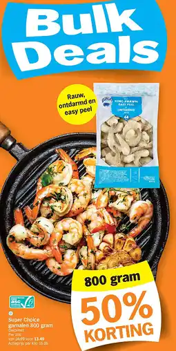 Albert Heijn Super Choice garnalen 800 gram aanbieding